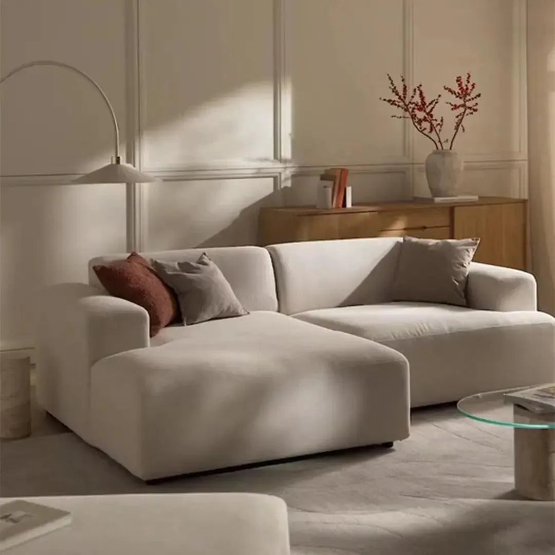 Canapé 2 Places XL MELVANA – Blanc Cassé Modulaire | Maroc Design-canapé, fauteil, Pouf, Meridienne-Maroc Design-Maroc Design