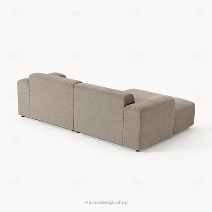 Canapé 2 Places XL MELVANA – Grège Modulaire | Maroc Design-canapé, fauteil, Pouf, Meridienne-Maroc Design-Maroc Design
