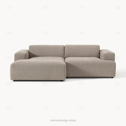 Canapé 2 Places XL MELVANA – Grège Modulaire | Maroc Design-canapé, fauteil, Pouf, Meridienne-Maroc Design-Maroc Design