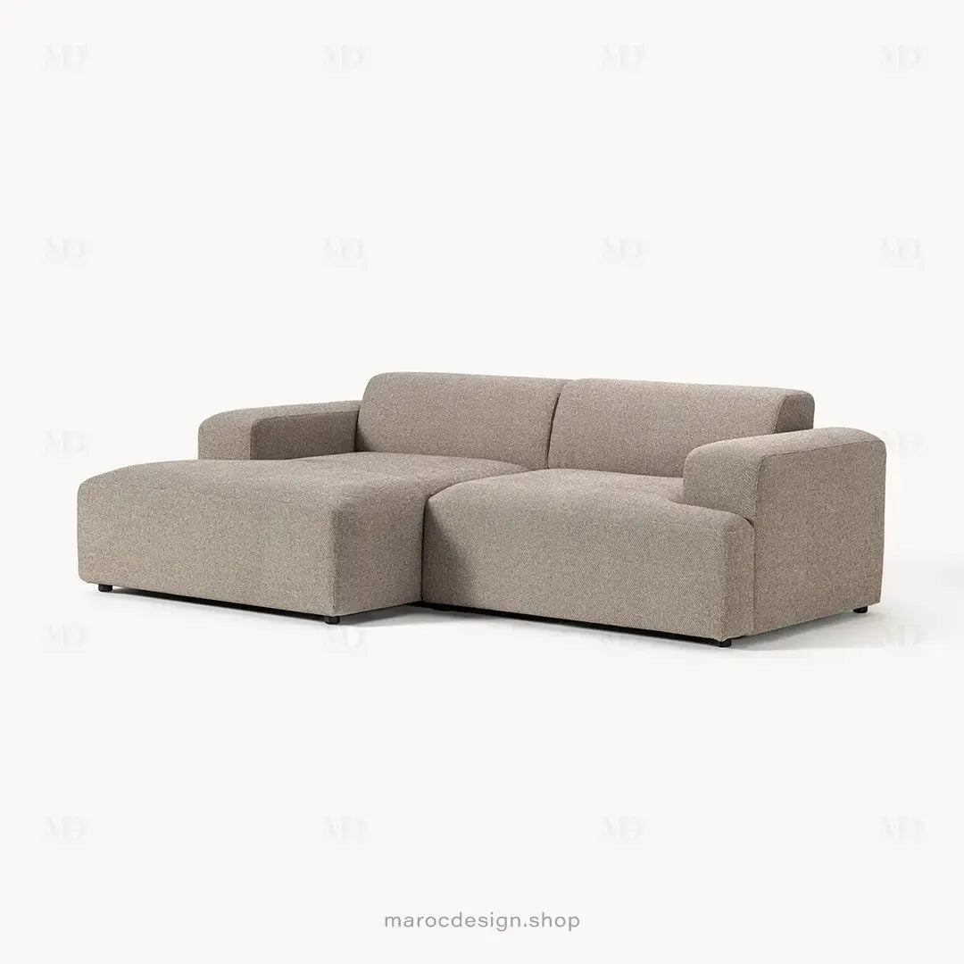 Canapé 2 Places XL MELVANA – Grège Modulaire | Maroc Design-canapé, fauteil, Pouf, Meridienne-Maroc Design-Maroc Design
