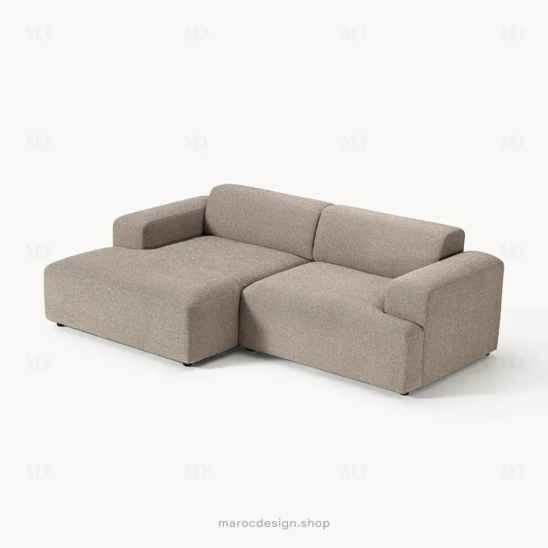 Canapé 2 Places XL MELVANA – Grège Modulaire | Maroc Design-canapé, fauteil, Pouf, Meridienne-Maroc Design-Maroc Design