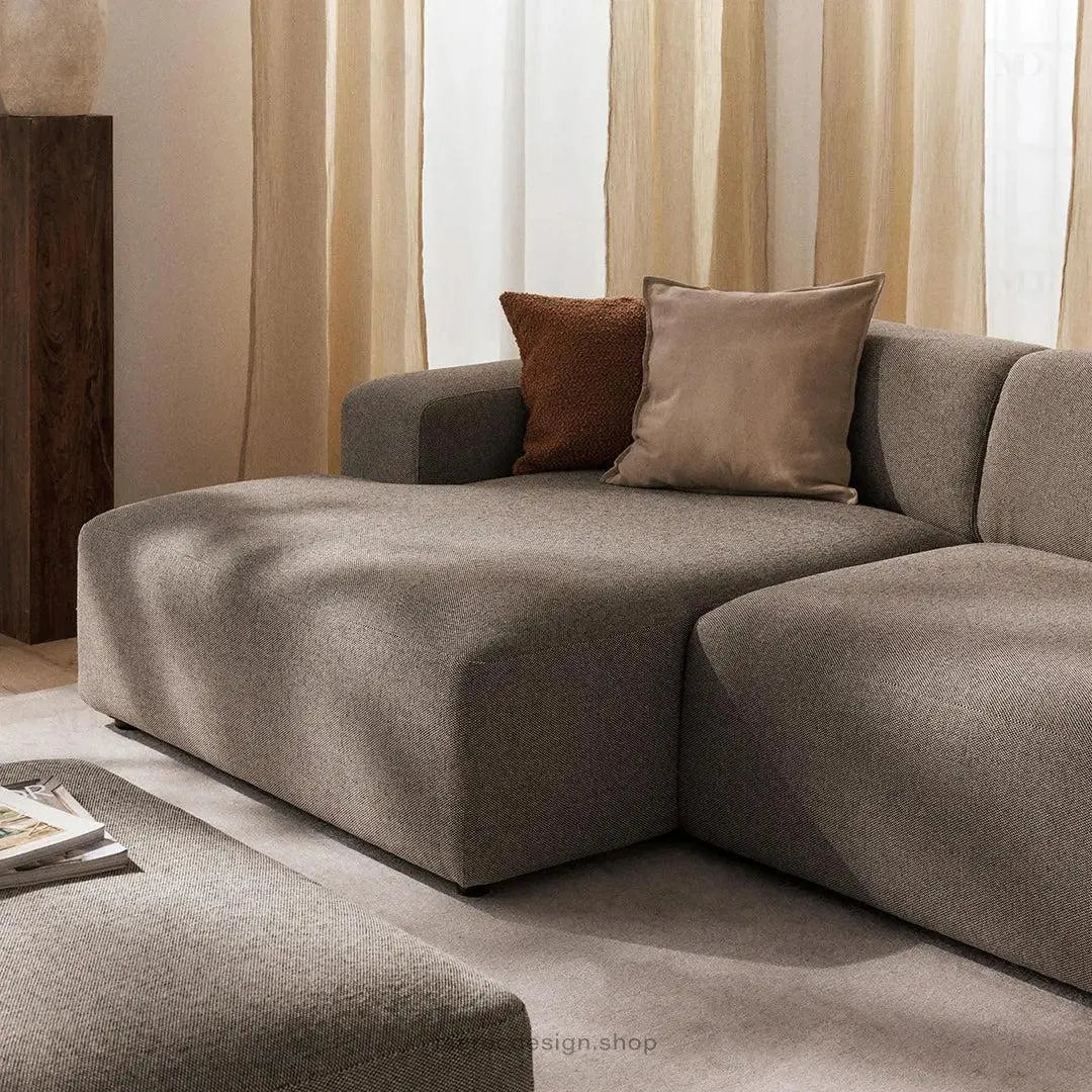 Canapé 2 Places XL MELVANA – Grège Modulaire | Maroc Design-canapé, fauteil, Pouf, Meridienne-Maroc Design-Maroc Design