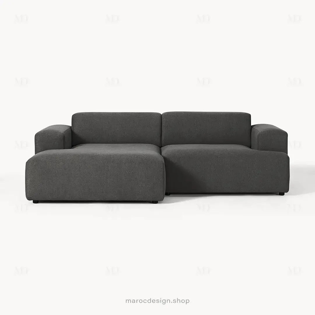 Canapé 2 Places XL MELVANA – Gris Anthracite Modulaire | Maroc Desig-canapé, fauteil, Pouf, Meridienne-Maroc Design-Maroc Design
