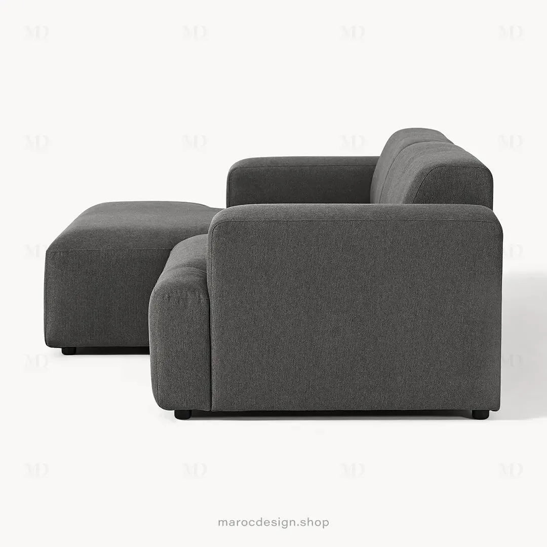 Canapé 2 Places XL MELVANA – Gris Anthracite Modulaire | Maroc Desig-canapé, fauteil, Pouf, Meridienne-Maroc Design-Maroc Design