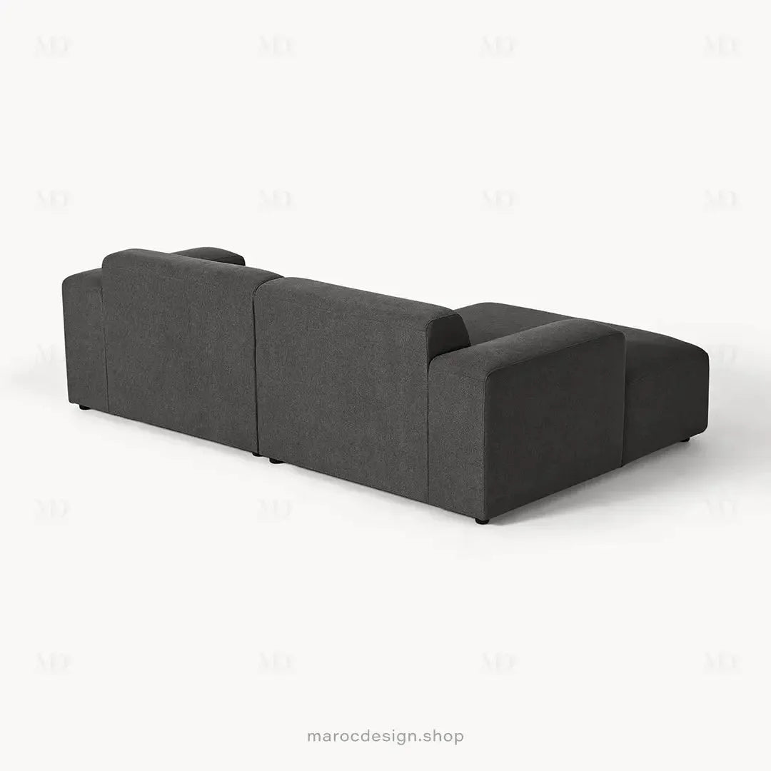 Canapé 2 Places XL MELVANA – Gris Anthracite Modulaire | Maroc Desig-canapé, fauteil, Pouf, Meridienne-Maroc Design-Maroc Design