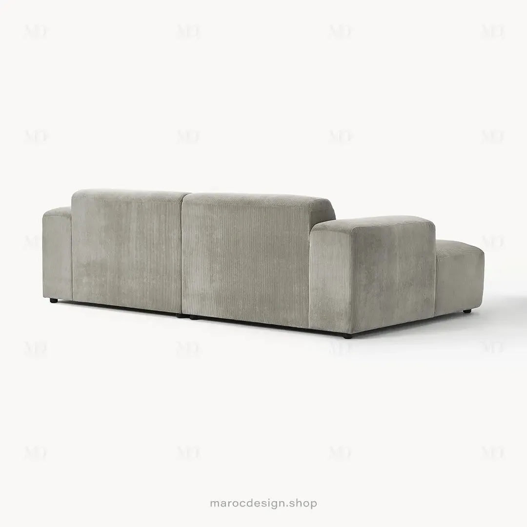 Canapé 2 Places XL MELVANA – Gris Clair Modulaire | Maroc Design-canapé, fauteil, Pouf, Meridienne-Maroc Design-Maroc Design