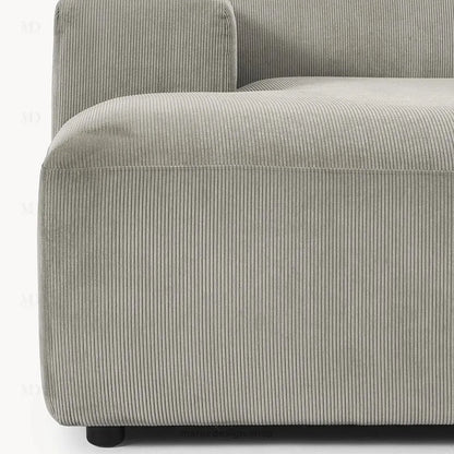 Canapé 2 Places XL MELVANA – Gris Clair Modulaire | Maroc Design-canapé, fauteil, Pouf, Meridienne-Maroc Design-Maroc Design