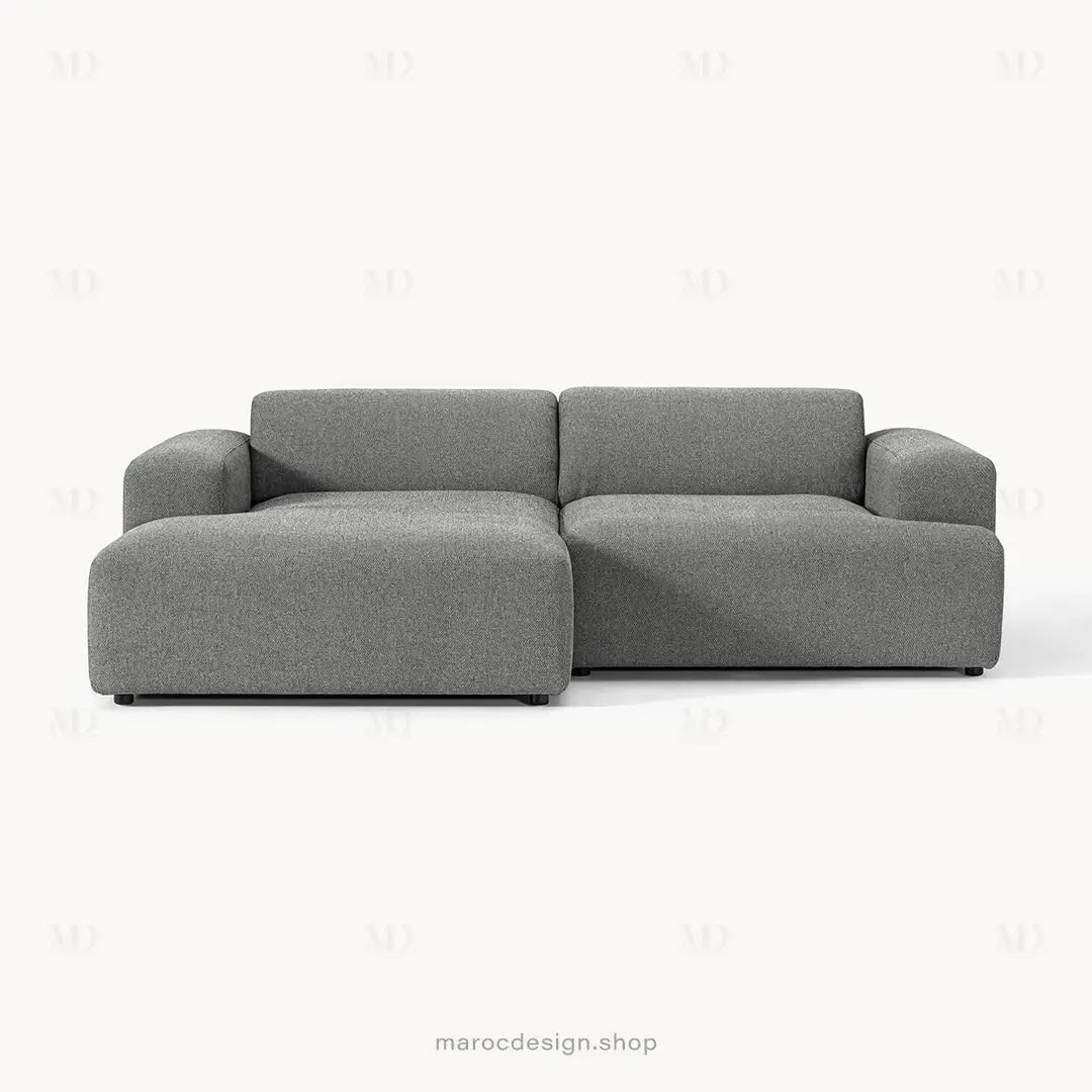 Canapé 2 Places XL MELVANA – Gris Foncé | Maroc Design-canapé, fauteil, Pouf, Meridienne-Maroc Design-Maroc Design