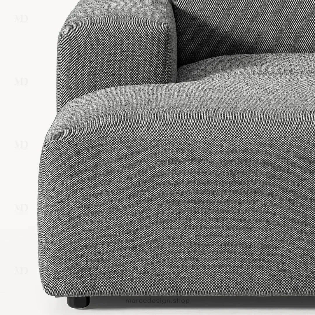 Canapé 2 Places XL MELVANA – Gris Foncé | Maroc Design-canapé, fauteil, Pouf, Meridienne-Maroc Design-Maroc Design
