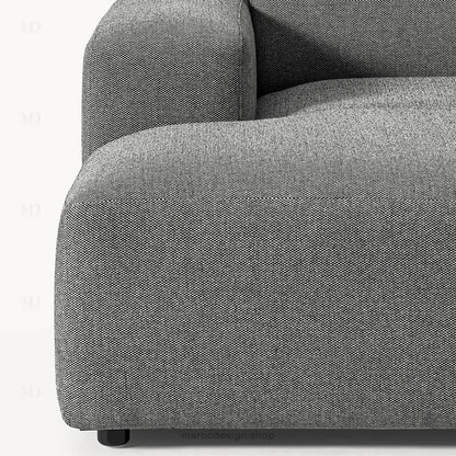 Canapé 2 Places XL MELVANA – Gris Foncé | Maroc Design-canapé, fauteil, Pouf, Meridienne-Maroc Design-Maroc Design