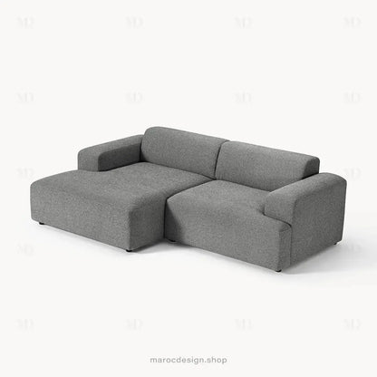 Canapé 2 Places XL MELVANA – Gris Foncé | Maroc Design-canapé, fauteil, Pouf, Meridienne-Maroc Design-Maroc Design