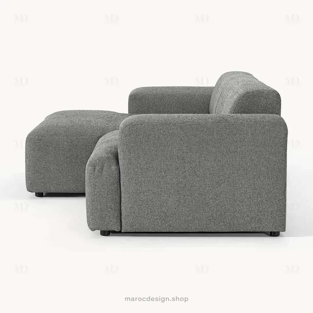 Canapé 2 Places XL MELVANA – Gris Foncé | Maroc Design-canapé, fauteil, Pouf, Meridienne-Maroc Design-Maroc Design