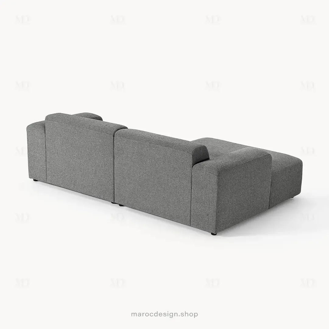 Canapé 2 Places XL MELVANA – Gris Foncé | Maroc Design-canapé, fauteil, Pouf, Meridienne-Maroc Design-Maroc Design
