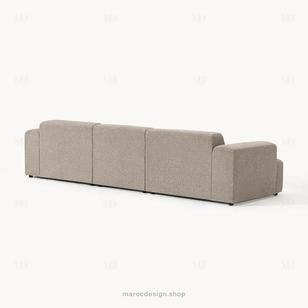 Canapé 3 Places Droit MELVANA – Grège | Maroc Design-canapé, fauteil, Pouf, Meridienne-Maroc Design-Sans Pouf-Maroc Design