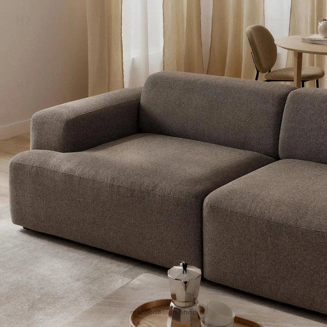 Canapé 3 Places Droit MELVANA – Grège | Maroc Design-canapé, fauteil, Pouf, Meridienne-Maroc Design-Sans Pouf-Maroc Design