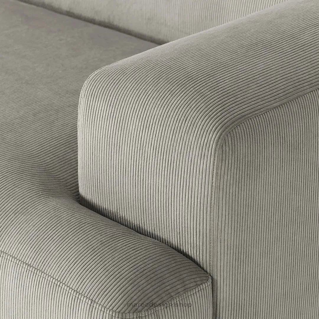 Canapé 3 Places Droit MELVANA – Gris | Maroc Design-canapé, fauteil, Pouf, Meridienne-Maroc Design-Sans Pouf-Maroc Design
