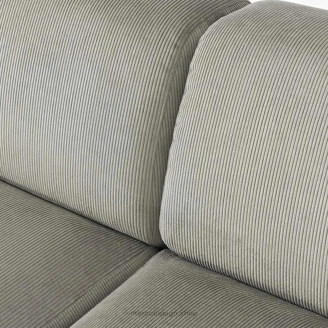 Canapé 3 Places Droit MELVANA – Gris | Maroc Design-canapé, fauteil, Pouf, Meridienne-Maroc Design-Sans Pouf-Maroc Design