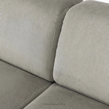Canapé 3 Places Droit MELVANA – Gris | Maroc Design-canapé, fauteil, Pouf, Meridienne-Maroc Design-Sans Pouf-Maroc Design