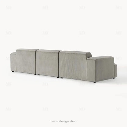 Canapé 3 Places Droit MELVANA – Gris | Maroc Design-canapé, fauteil, Pouf, Meridienne-Maroc Design-Sans Pouf-Maroc Design