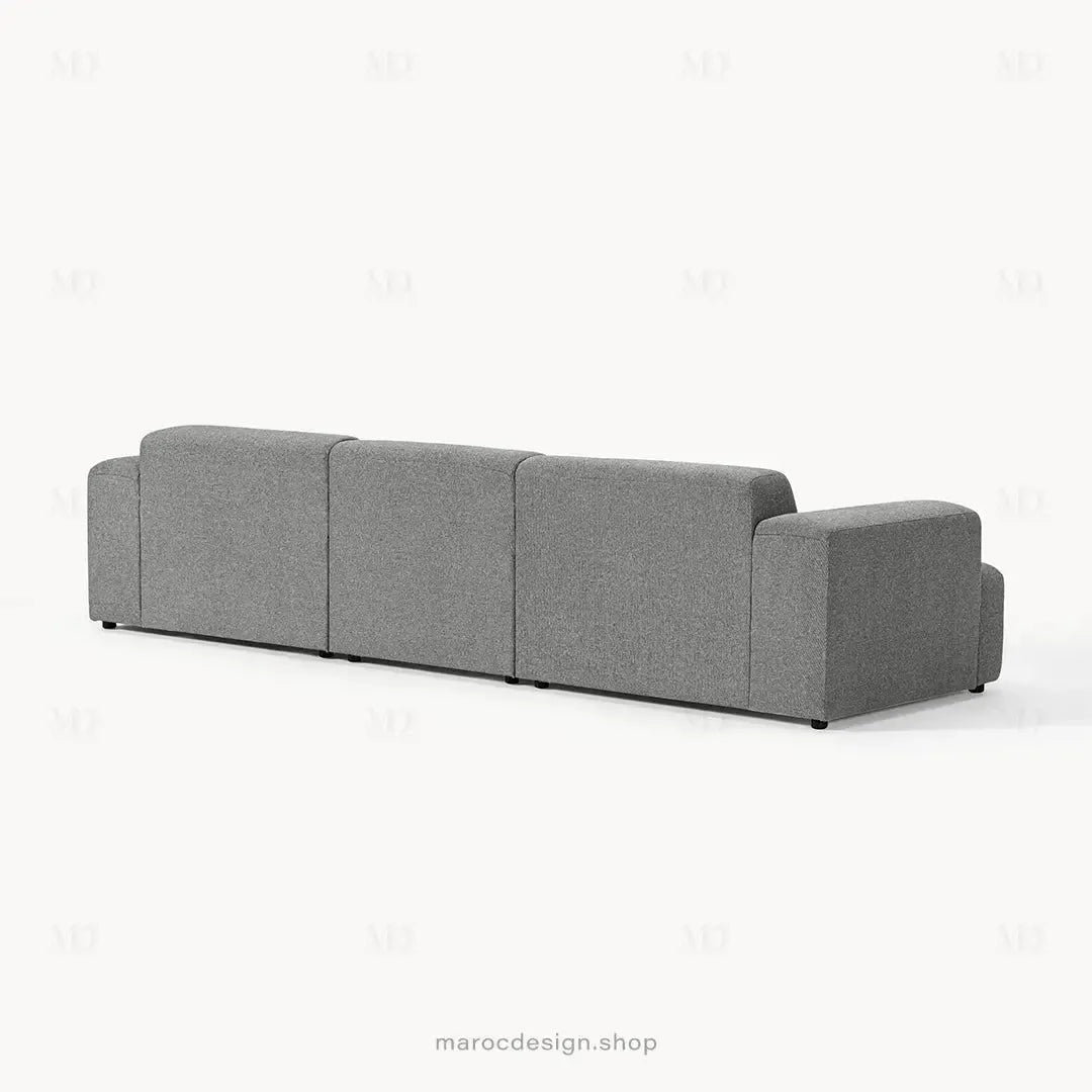 Canapé 3 Places Droit MELVANA – Gris Souris | Élégance & Confort | Maroc Design-canapé, fauteil, Pouf, Meridienne-Maroc Design-Sans Pouf-Maroc Design