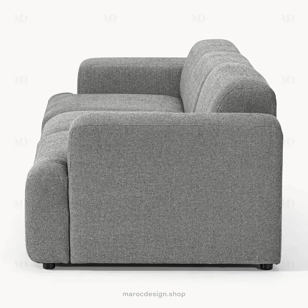 Canapé 3 Places Droit MELVANA – Gris Souris | Élégance & Confort | Maroc Design-canapé, fauteil, Pouf, Meridienne-Maroc Design-Sans Pouf-Maroc Design