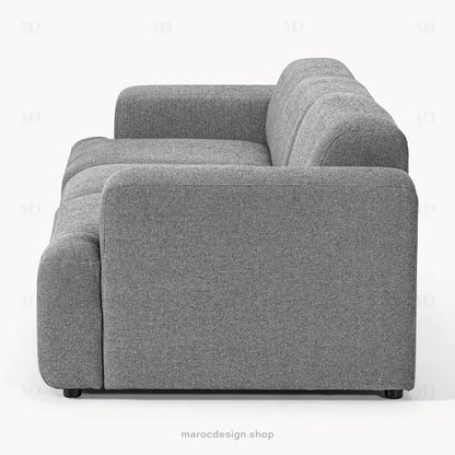 Canapé 3 Places Droit MELVANA – Gris Souris | Élégance & Confort | Maroc Design-canapé, fauteil, Pouf, Meridienne-Maroc Design-Sans Pouf-Maroc Design