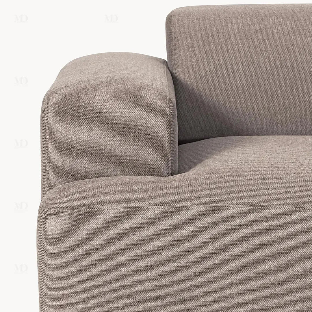 Canapé 3 Places Droit MELVANA – Taupe | Maroc Design-canapé, fauteil, Pouf, Meridienne-Maroc Design-Sans Pouf-Maroc Design