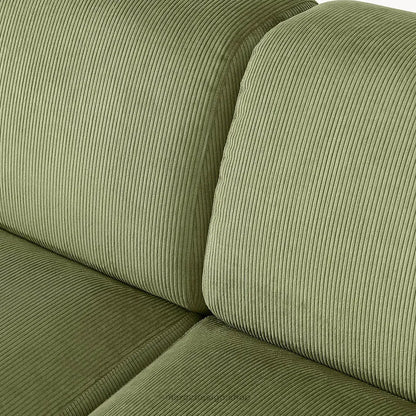 Canapé 3 Places Droit MELVANA – Vert Olive | Maroc Design-canapé, fauteil, Pouf, Meridienne-Maroc Design-Sans Pouf-Maroc Design