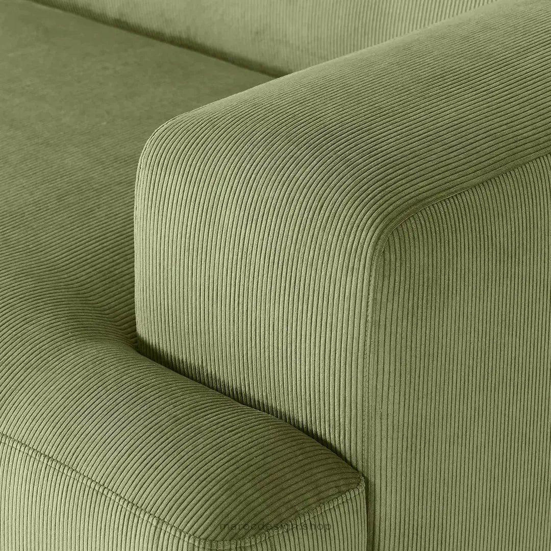Canapé 3 Places Droit MELVANA – Vert Olive | Maroc Design-canapé, fauteil, Pouf, Meridienne-Maroc Design-Sans Pouf-Maroc Design
