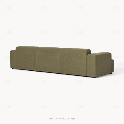 Canapé 3 Places Droit MELVANA – Vert Solitaire | Maroc Design-canapé, fauteil, Pouf, Meridienne-Maroc Design-Sans Pouf-Maroc Design