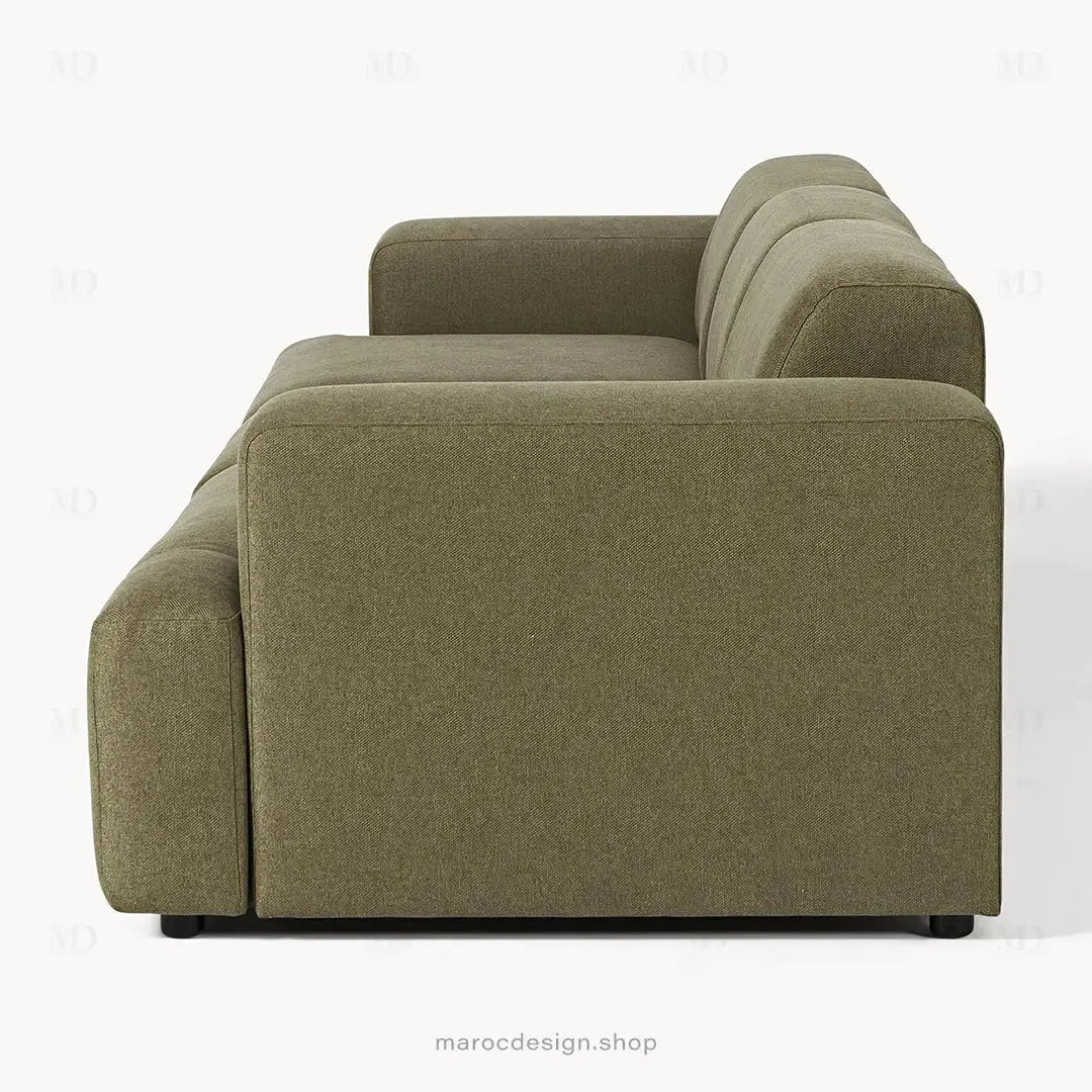 Canapé 3 Places Droit MELVANA – Vert Solitaire | Maroc Design-canapé, fauteil, Pouf, Meridienne-Maroc Design-Sans Pouf-Maroc Design