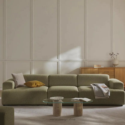 Canapé 3 Places Droit MELVANA – Vert Solitaire | Maroc Design-canapé, fauteil, Pouf, Meridienne-Maroc Design-Sans Pouf-Maroc Design