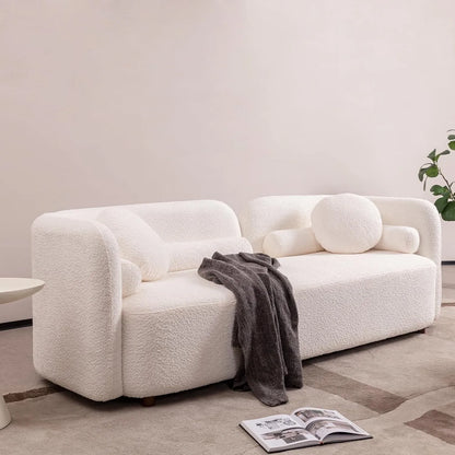 Canapé DIZER Maroc Design – Canapé Moderne en Tissu Bouclette Blanc pour Salon Élégant et Confortable | Maroc Design-canapé, fauteil, Meridienne,-Maroc Design-180cm-Maroc Design