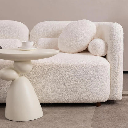 Canapé DIZER Maroc Design – Canapé Moderne en Tissu Bouclette Blanc pour Salon Élégant et Confortable | Maroc Design-canapé, fauteil, Meridienne,-Maroc Design-180cm-Maroc Design