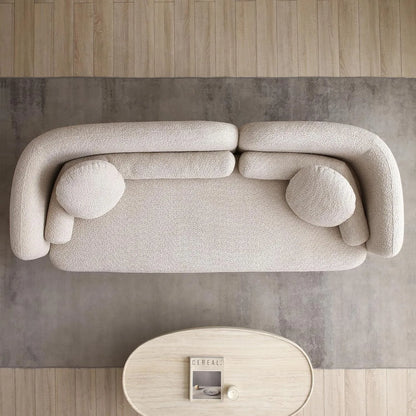 Canapé DIZER Maroc Design – Canapé Moderne en Tissu Bouclette Blanc pour Salon Élégant et Confortable | Maroc Design-canapé, fauteil, Meridienne,-Maroc Design-180cm-Maroc Design