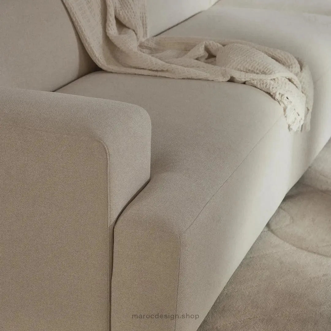 Canapé L MELVANA 5 PLACES XXL Blanc Crème – Modulable | Maroc Design-canapé, fauteil, Pouf, Meridienne-Maroc Design-Maroc Design