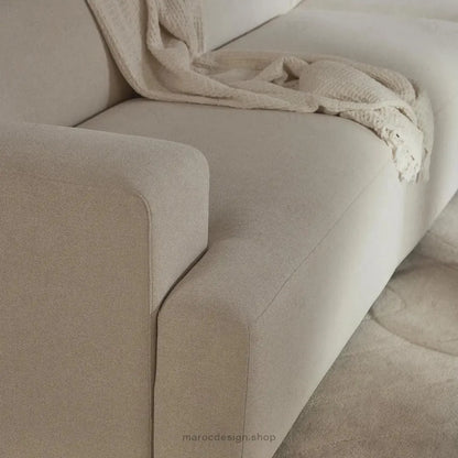 Canapé L MELVANA 5 PLACES XXL Blanc Crème – Modulable | Maroc Design-canapé, fauteil, Pouf, Meridienne-Maroc Design-Maroc Design