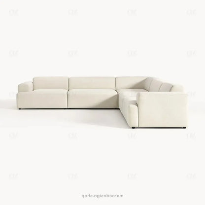 Canapé L MELVANA 5 PLACES XXL Blanc Crème – Modulable | Maroc Design-canapé, fauteil, Pouf, Meridienne-Maroc Design-Maroc Design