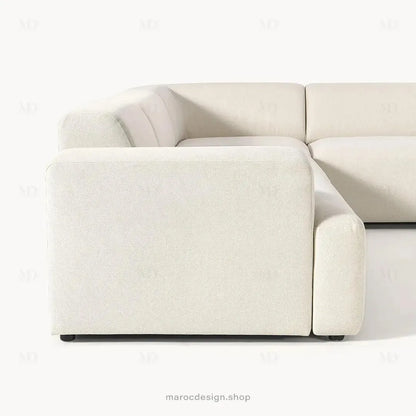 Canapé L MELVANA 5 PLACES XXL Blanc Crème – Modulable | Maroc Design-canapé, fauteil, Pouf, Meridienne-Maroc Design-Maroc Design