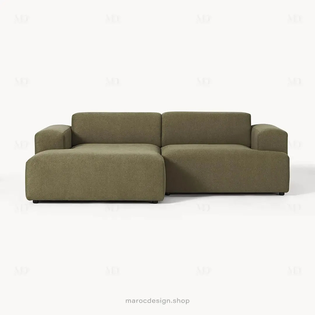 Canapé MELVANA 2 Places XL – Vert Solitaire | Maroc Design-canapé, fauteil, Pouf, Meridienne-Maroc Design-Maroc Design