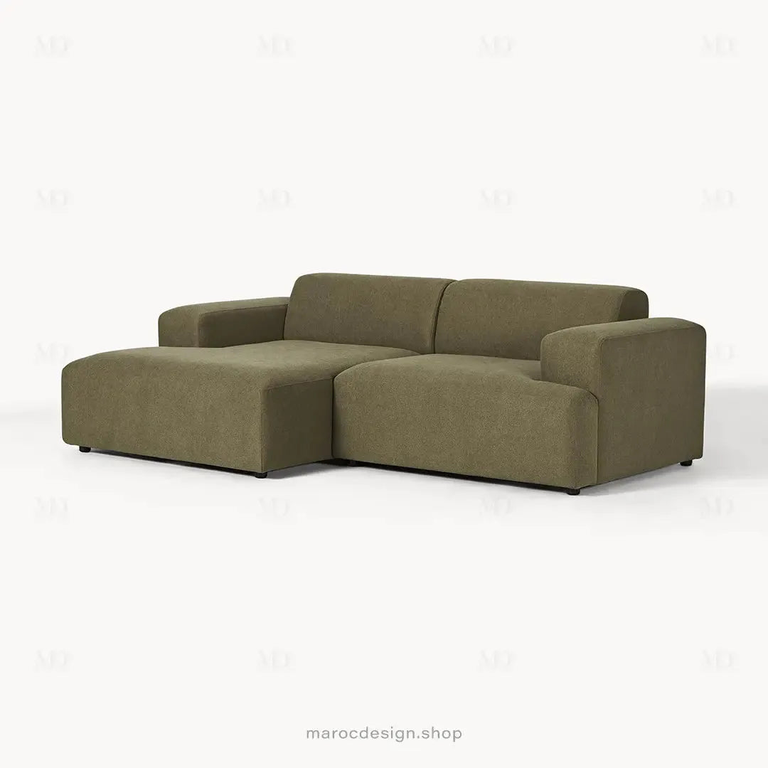 Canapé MELVANA 2 Places XL – Vert Solitaire | Maroc Design-canapé, fauteil, Pouf, Meridienne-Maroc Design-Maroc Design