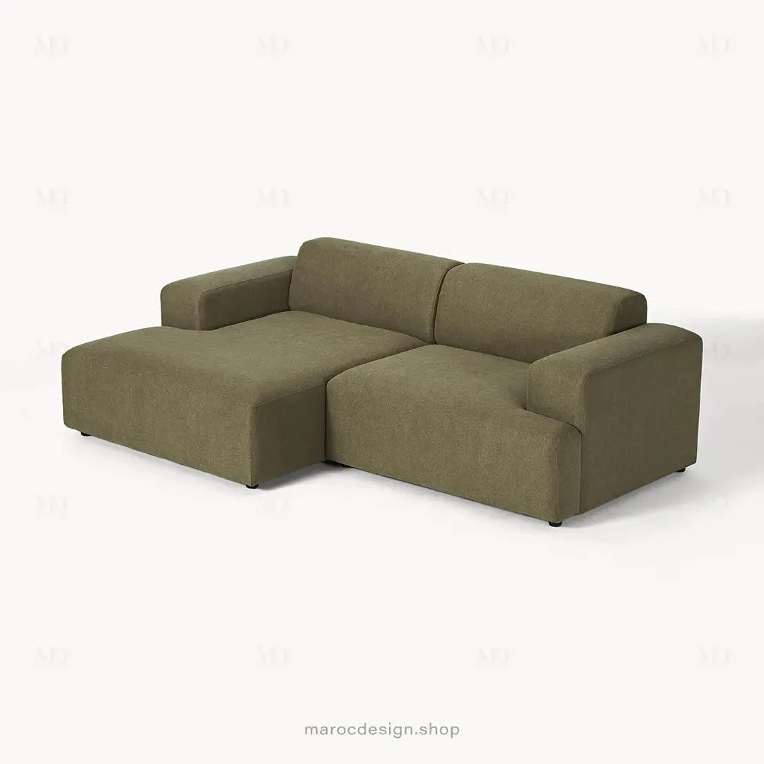 Canapé MELVANA 2 Places XL – Vert Solitaire | Maroc Design-canapé, fauteil, Pouf, Meridienne-Maroc Design-Maroc Design