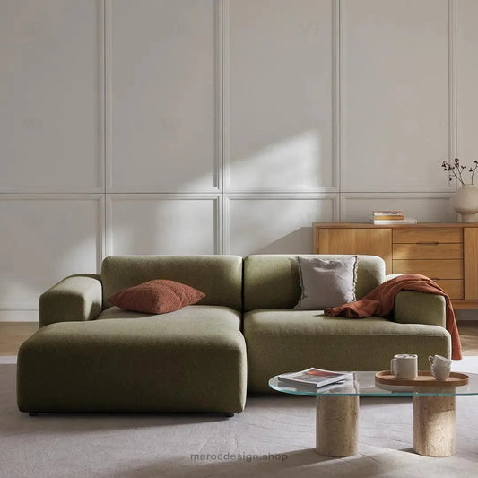 Canapé MELVANA 2 Places XL – Vert Solitaire | Maroc Design-canapé, fauteil, Pouf, Meridienne-Maroc Design-Maroc Design