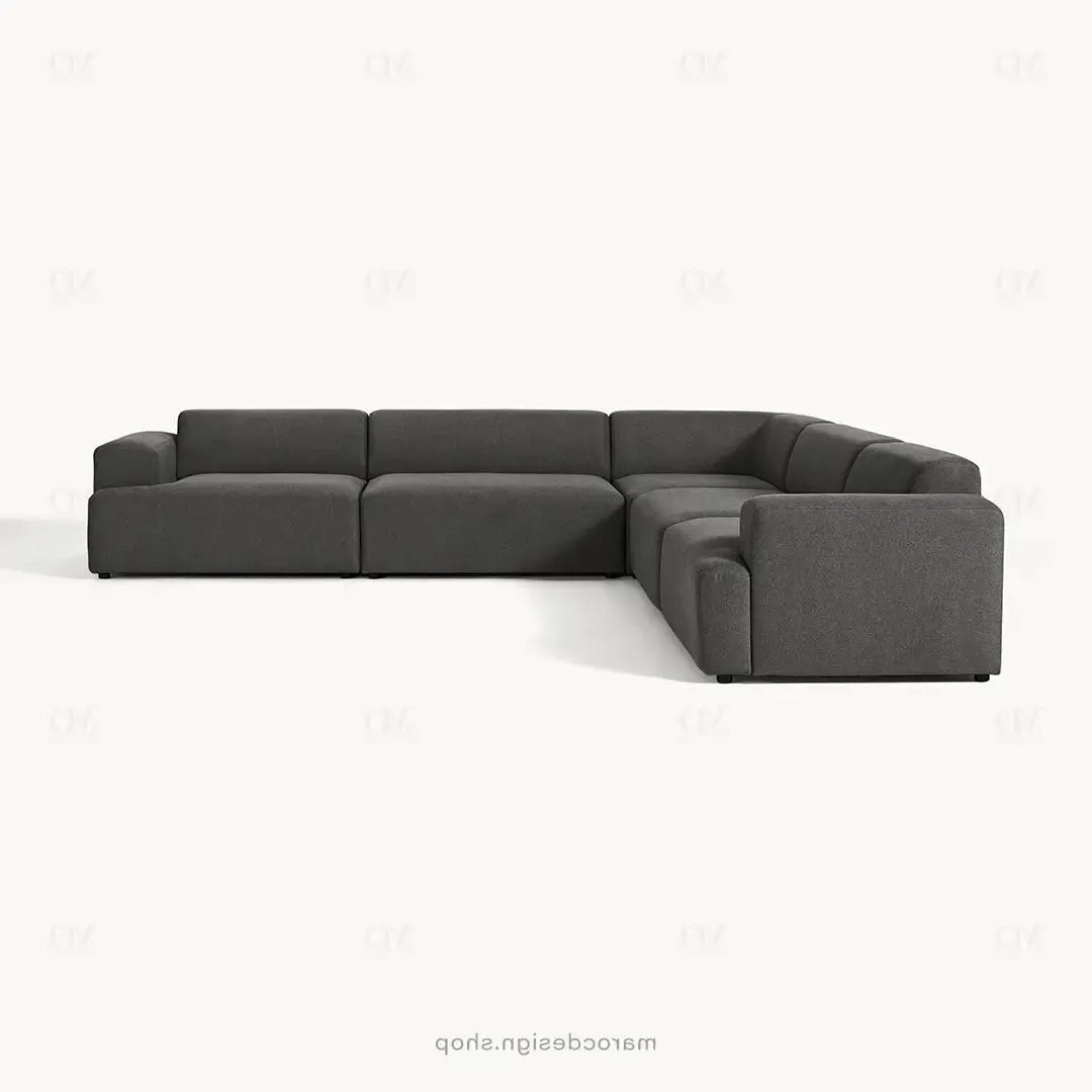 Canapé MELVANA XXL 5 Places Gris Anthracite – Mobilité et Confort | Maroc Design-canapé, fauteil, Pouf, Meridienne-Maroc Design-Maroc Design