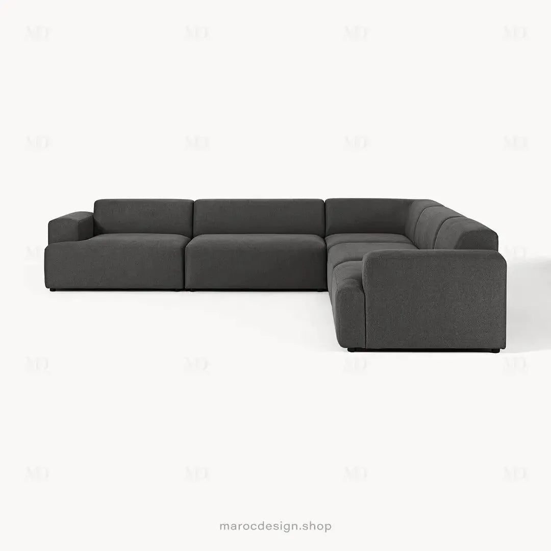Canapé MELVANA XXL 5 Places Gris Anthracite – Mobilité et Confort | Maroc Design-canapé, fauteil, Pouf, Meridienne-Maroc Design-Maroc Design
