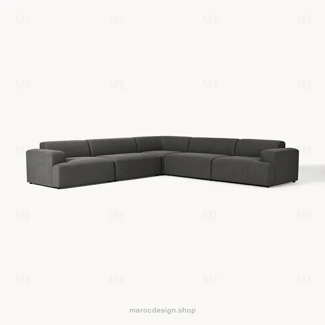 Canapé MELVANA XXL 5 Places Gris Anthracite – Mobilité et Confort | Maroc Design-canapé, fauteil, Pouf, Meridienne-Maroc Design-Maroc Design