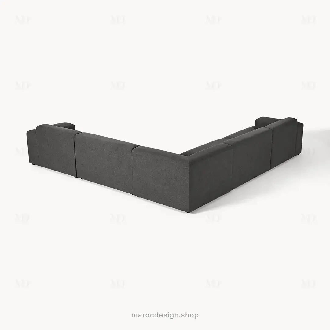 Canapé MELVANA XXL 5 Places Gris Anthracite – Mobilité et Confort | Maroc Design-canapé, fauteil, Pouf, Meridienne-Maroc Design-Maroc Design