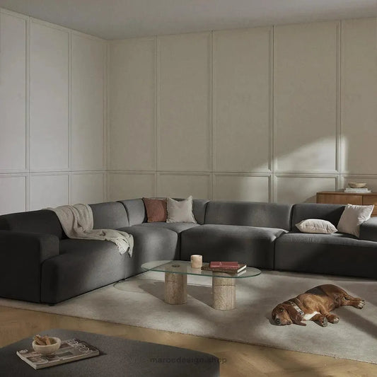 Canapé MELVANA XXL 5 Places Gris Anthracite – Mobilité et Confort | Maroc Design-canapé, fauteil, Pouf, Meridienne-Maroc Design-Maroc Design