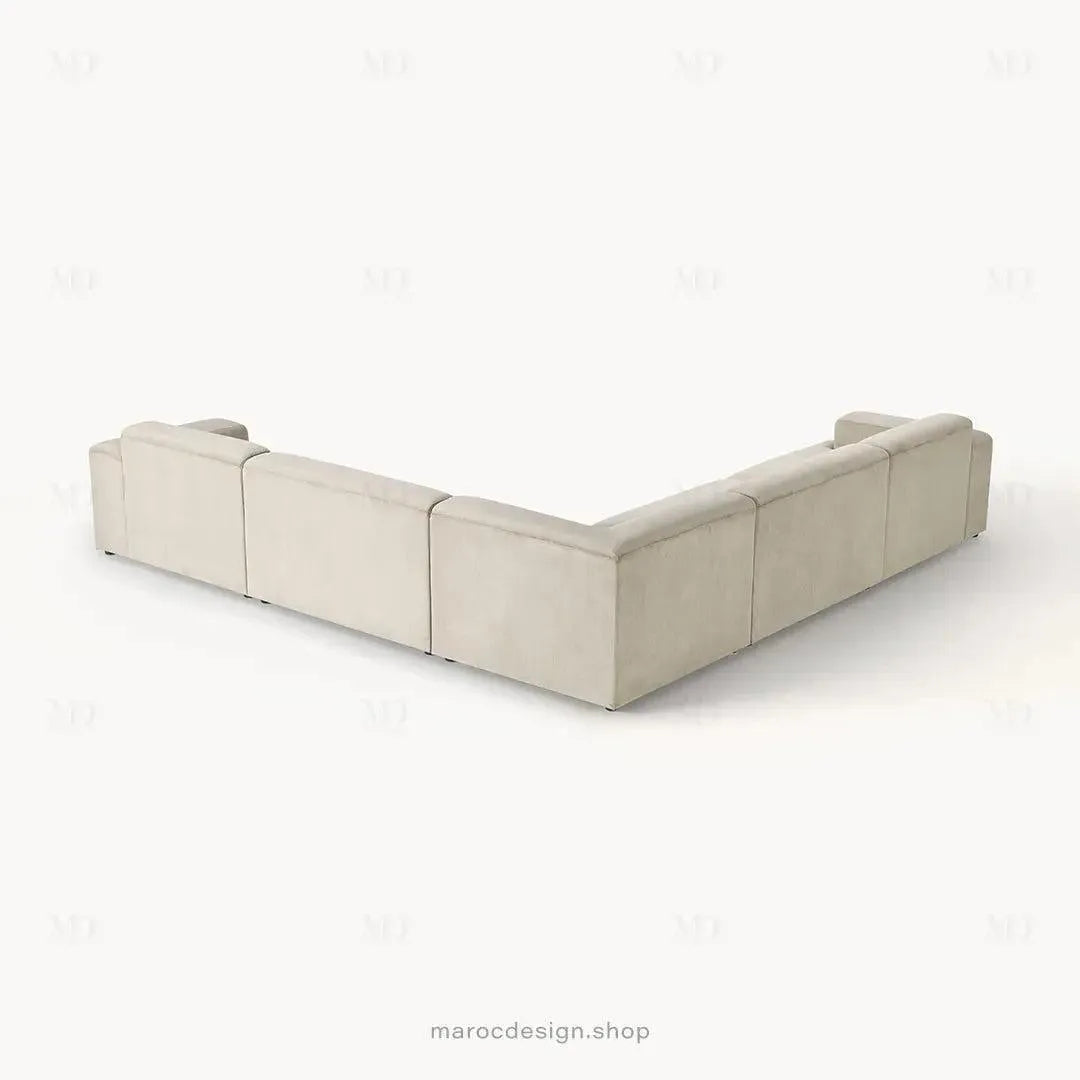 Canapé Melvana XXL 5 Places Beige – Confort et Design | Maroc Design-canapé, fauteil, Pouf, Meridienne-Maroc Design-Maroc Design