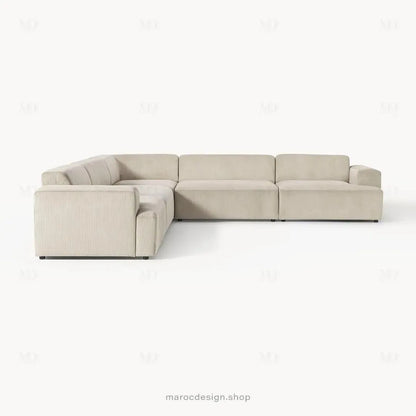 Canapé Melvana XXL 5 Places Beige – Confort et Design | Maroc Design-canapé, fauteil, Pouf, Meridienne-Maroc Design-Maroc Design
